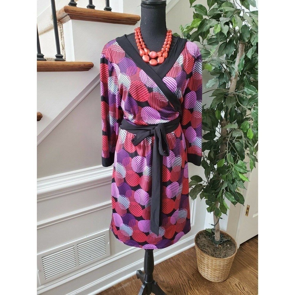 Lucie Lu Women's Multicolor Wrap Dress Size 3X